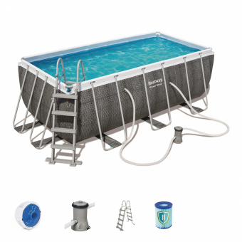 Каркасный бассейн Bestway 56722 (412х201х122) Rectangular Power Steel Frame