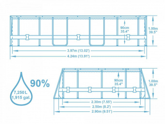 Бассейн каркасный Bestway 56620 (427х100 см)